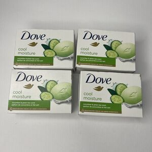 Dove Cool Moisture Moisturizer Cream Bars, Cucumber and Green Tea, 3.75 oz, 4 Ct